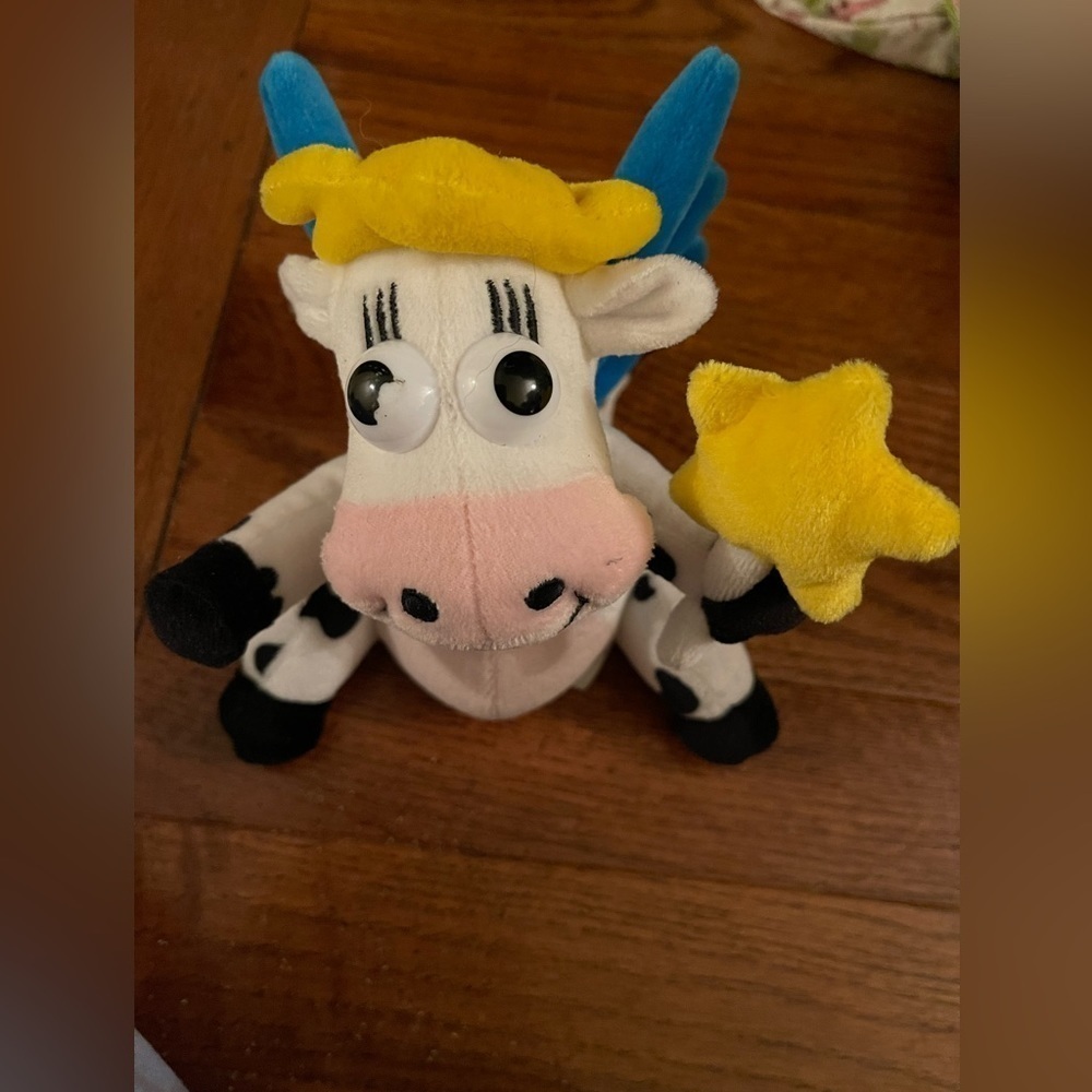Vintage 6” Kraft Singles Dairy Fairy Cow Stuffed Plush Toy